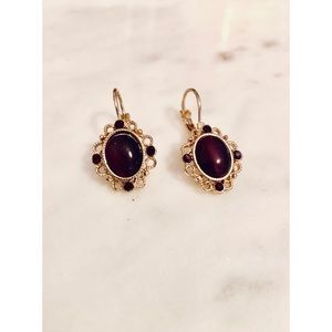 Vintage Purple and gold earrings